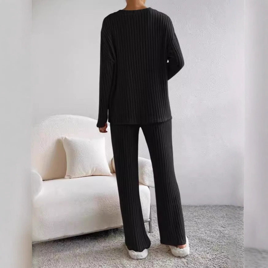 Ensemble de loungewear tricot décontracté pour femmes Chic & Stil