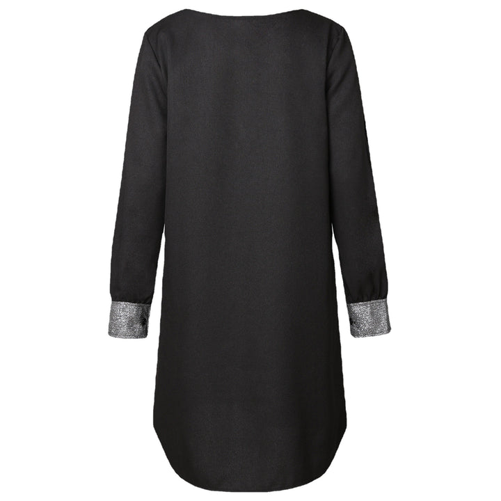 Elegant dress for women with a shiny V-neckline and innovative details on the straps Lune Londonl