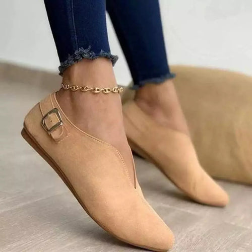 Semi-formal shoes for women with an elegant buckle and an open design Lune London