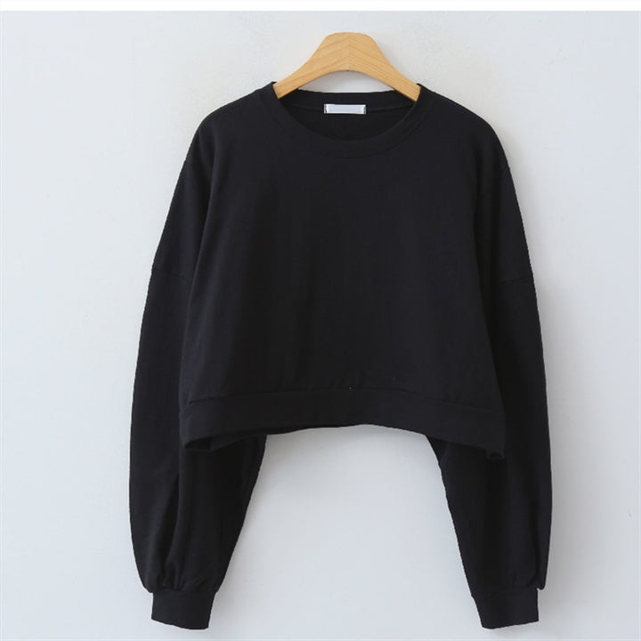 Pull court pour femmes avec manches ballon Chic & Stil