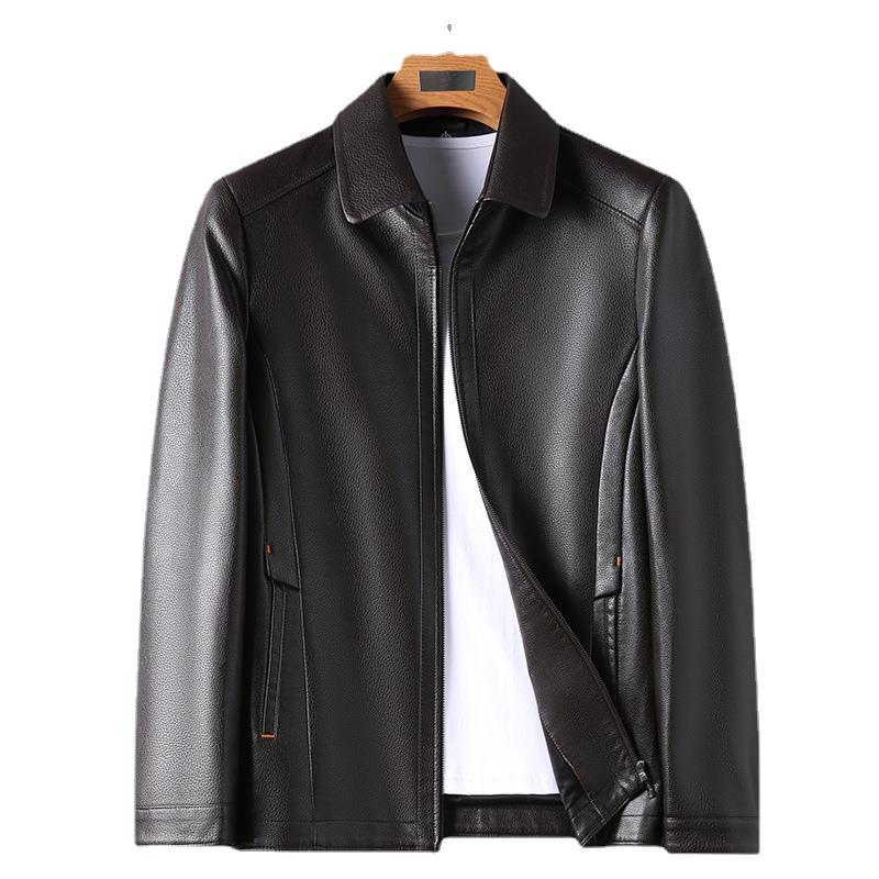 Elegant leather jacket for men with a modern cut Lune London