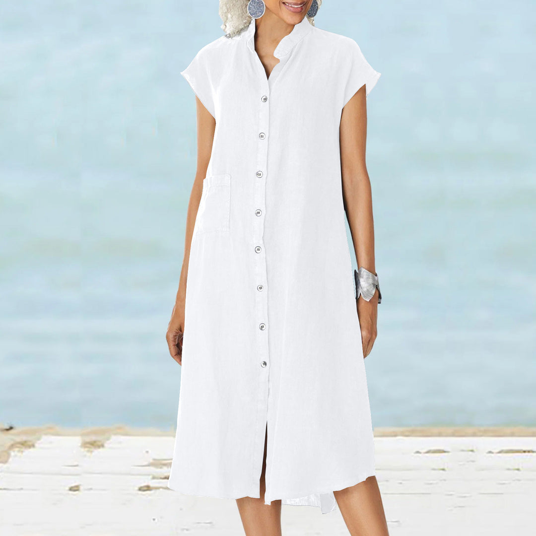 Shirt dress for women with functional pockets and airy cut Lune London