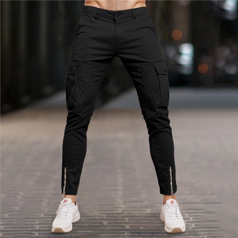 Modern cargo pants for men with zipper Lune London