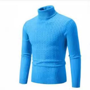 Women's knitted sweater with high collar and ribbed pattern Lune London