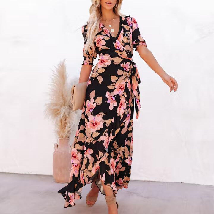 Chic and Stylish Floral Wrap Maxi Dresses for Women