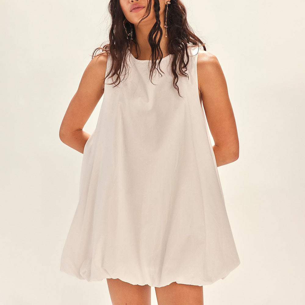 Casual babydoll dress for women with elastic hem Lune London