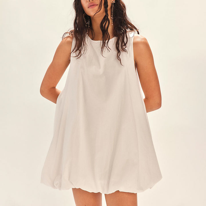 Casual babydoll dress for women with elastic hem Lune London