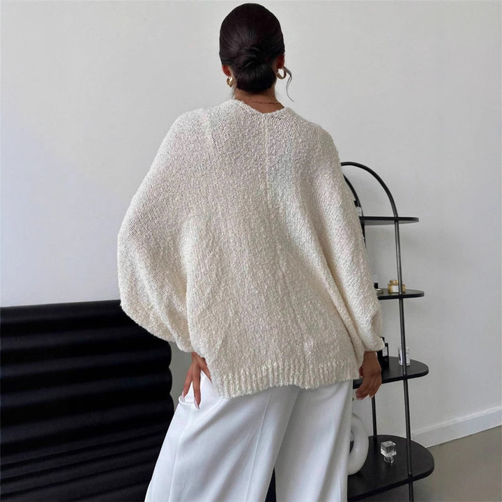 Casual roll-up jacket for women with large sleeves and textured fabric Lune London