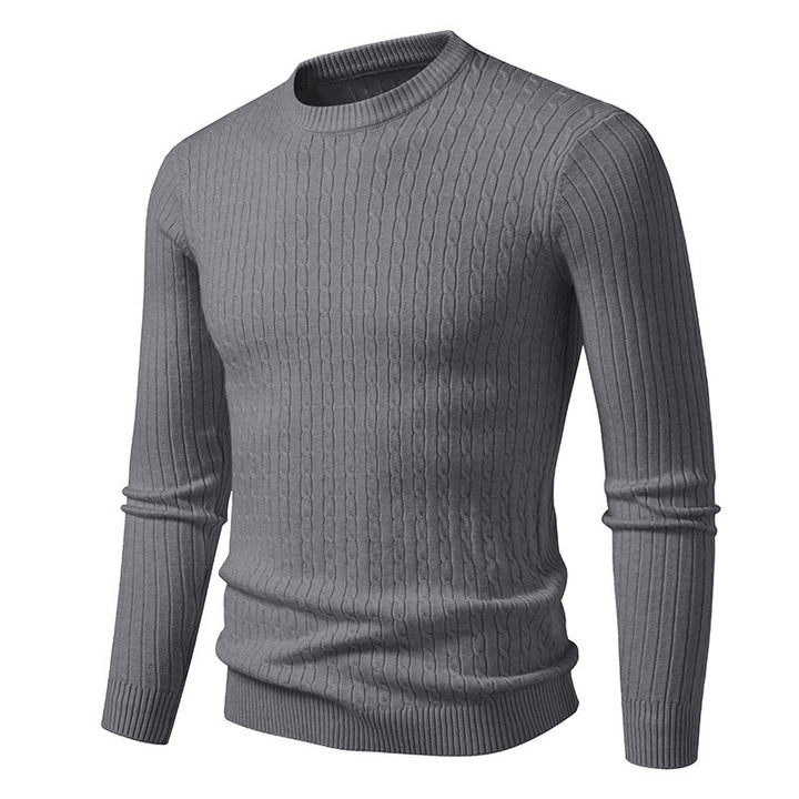 Men's knitted sweater with modern cable pattern Lune London