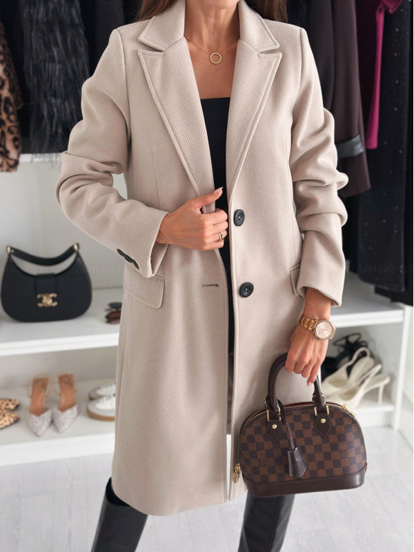 Ladies Elegant Coat for Women with Modern Design Stripes Lune London