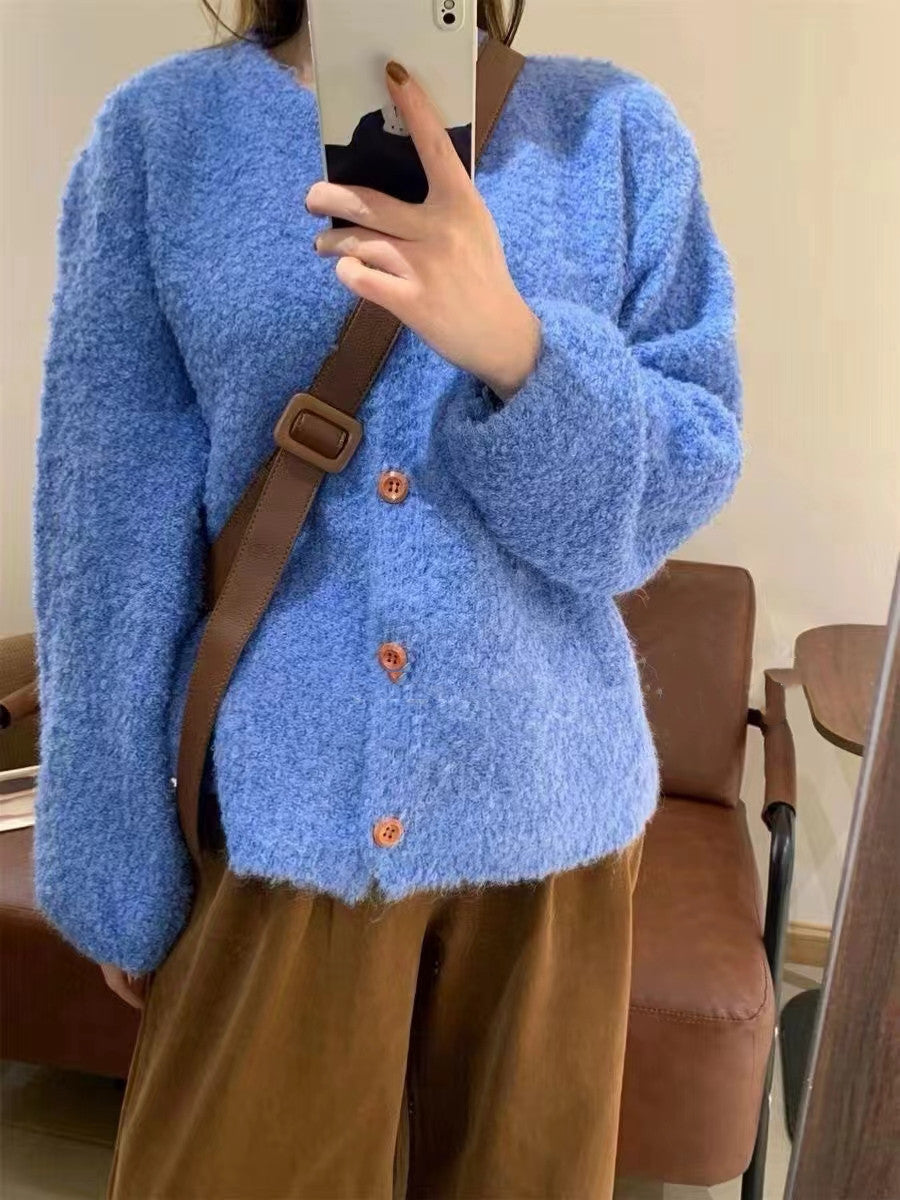 Cardigan en tricot confortable pour femme avec boutons décoratifs et coupe décontractée Chic & Stil