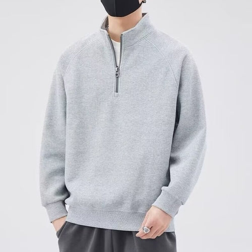 Men's sweater with high collar and zipper Lune London