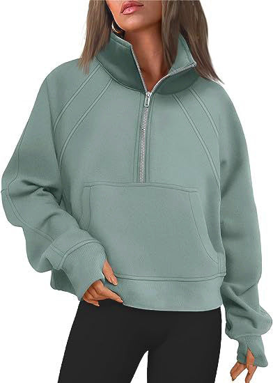 Oversized sweatshirt for women with high collar Lune London