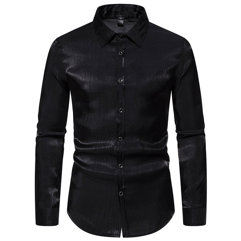 Men's long sleeve shirt with shiny finish and elegant cut Lune London