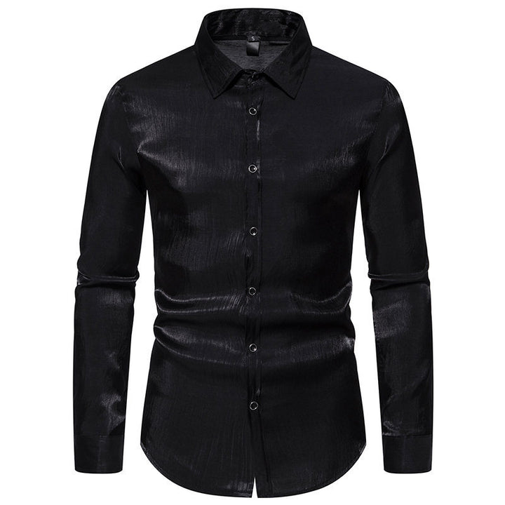 Men's long sleeve shirt with shiny finish and elegant cut Lune London