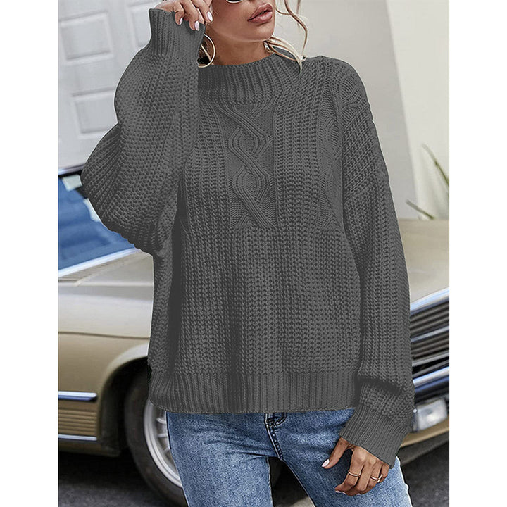 Ladies thick knitted casual sweater with a loose fit and breathable design Lune London