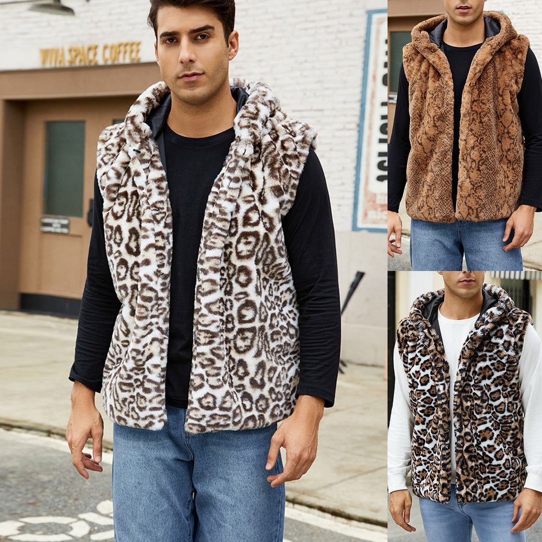 Cozy faux fur hoodie for men Lune London