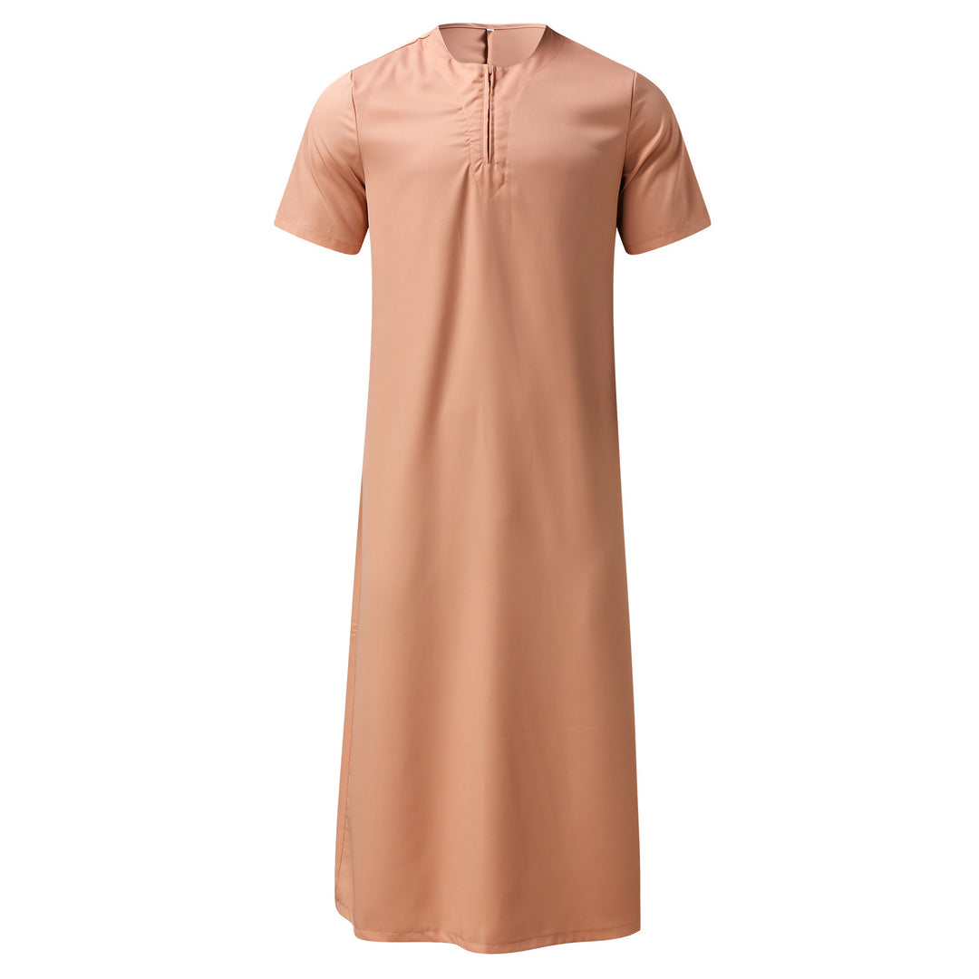 Sporty maxi dress for women with short sleeves and practical zipper Lune London