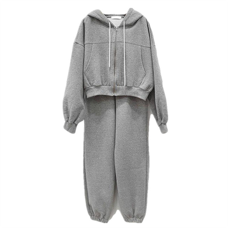 Ensemble de survêtement décontracté pour femmes avec veste bomber et pantalon slim Chic & Stil
