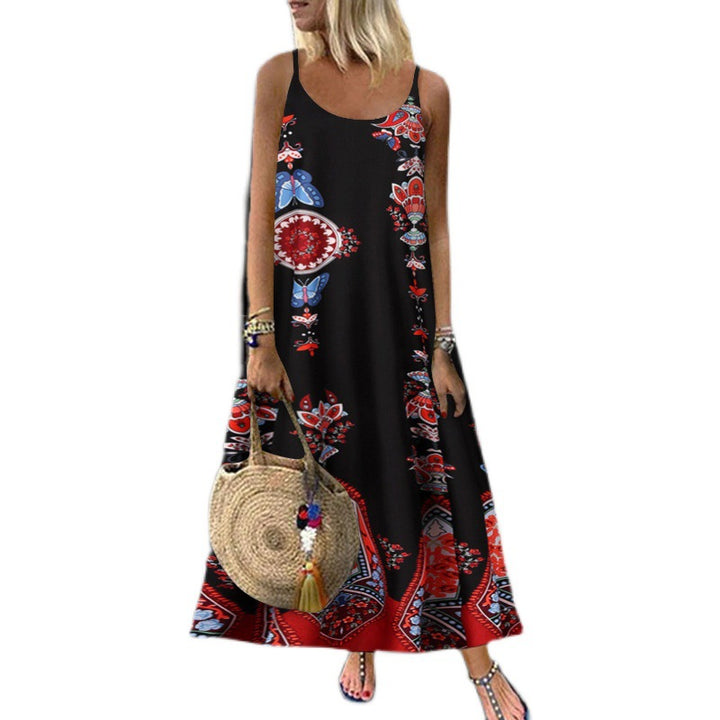 Lune London Ethnic Print Maxi Dress for Women