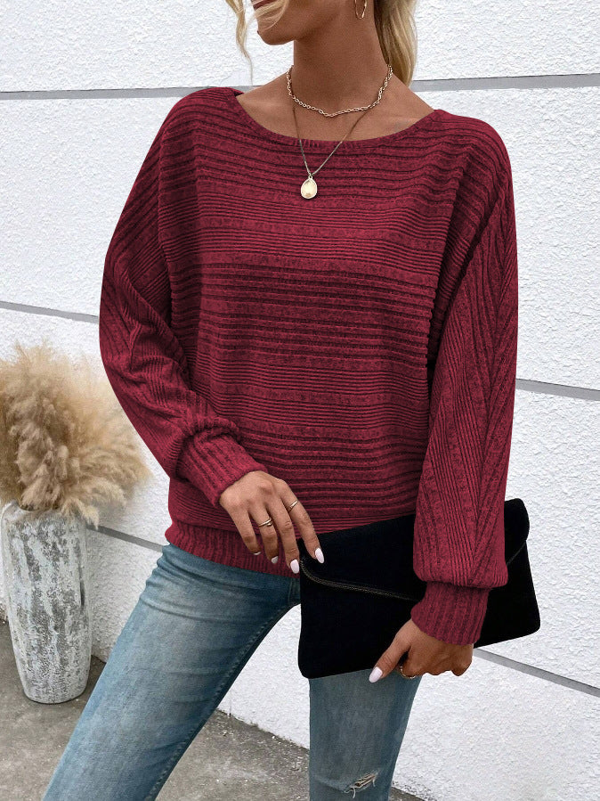 Loose fit knitted sweater for women with a relaxed fit and refined ribbed details Lune London