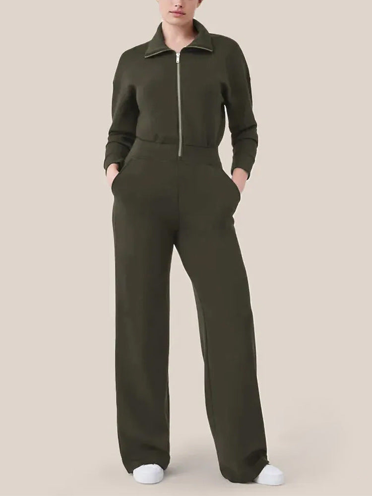 Lune London zip-up lounge jumpsuit for women