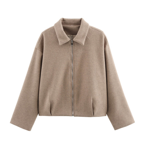 Women's sports jacket with high collar and zipper Lune London