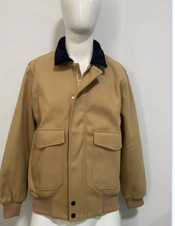 Elegant transitional jacket for men with a soft collar and practical side pockets Lune London