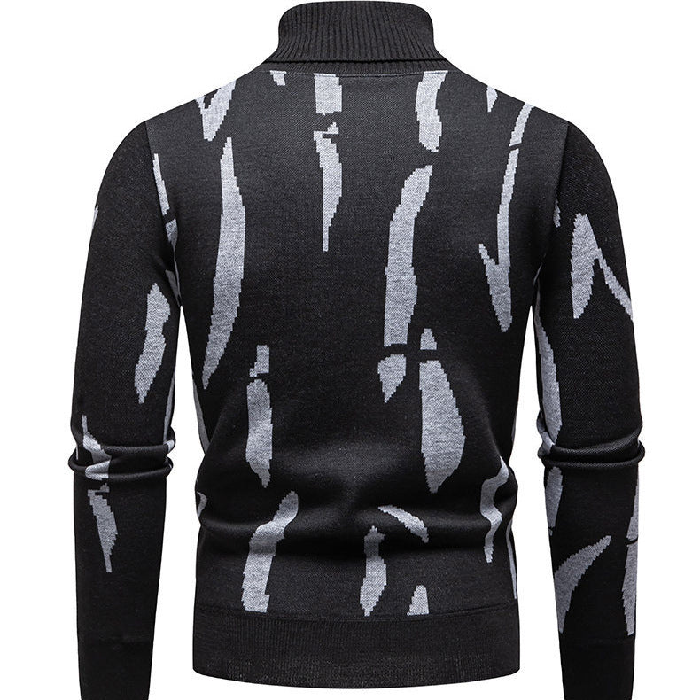 Trendy turtleneck for men with eye-catching pattern Lune London