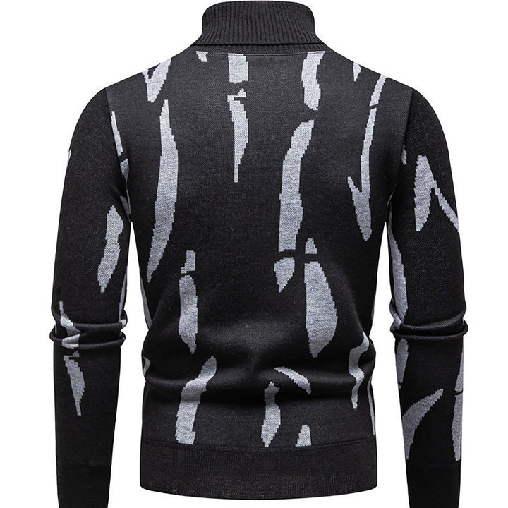 Trendy turtleneck for men with eye-catching pattern Lune London