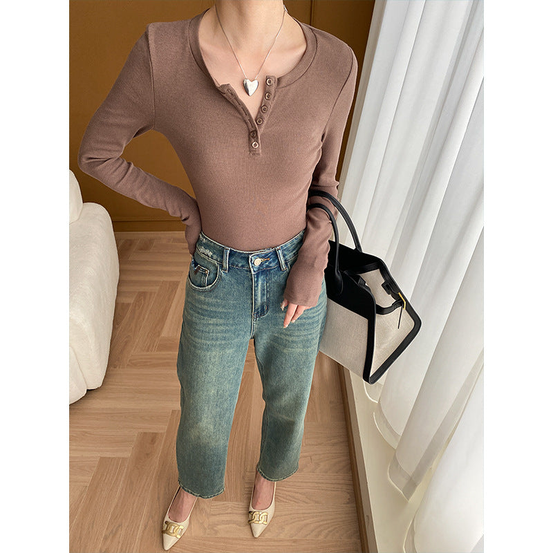 Women's High-Waisted Jeans in Vintage Style Chic & Stil