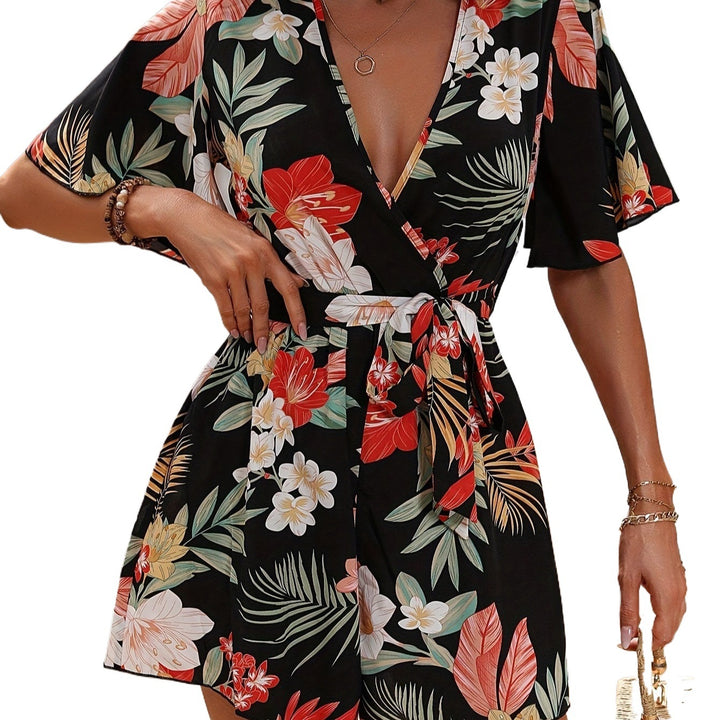 Women Floral Print Jumpsuit Chic and Elegance