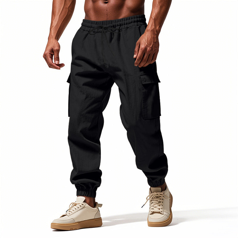 Men's cargo pants with elastic waist and practical side pockets Lune London 1760050836