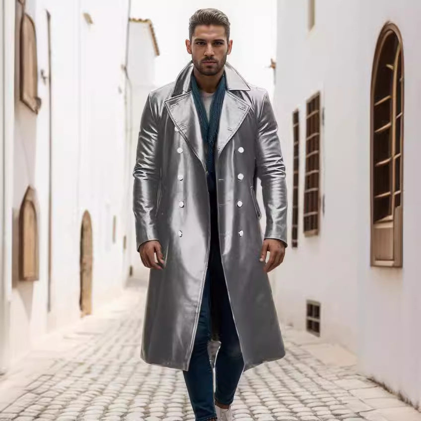 Elegant and modern leather coat for men Lune London
