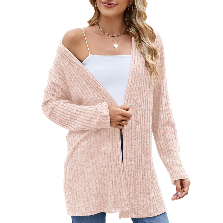Elegant women's cardigan with an open design and fine ribbed structure Lune London