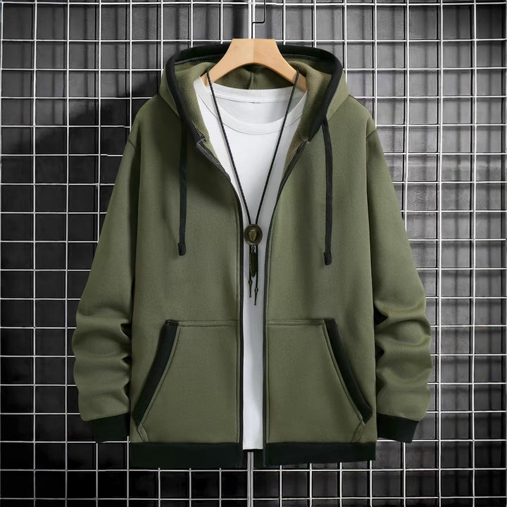 Men's comfortable hooded sweatshirt with zipper and handy pockets Lune London