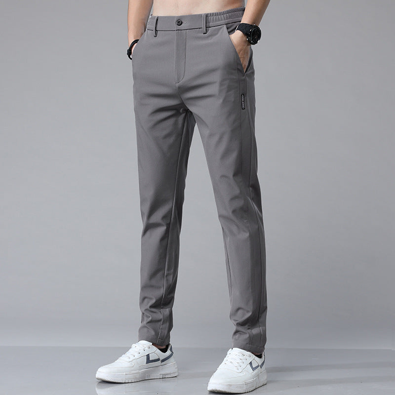 Easy-care chino pants for men with elastic waist and modern pockets Lune London