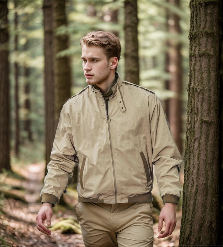 Casual windbreaker jacket for men with high collar Lune London