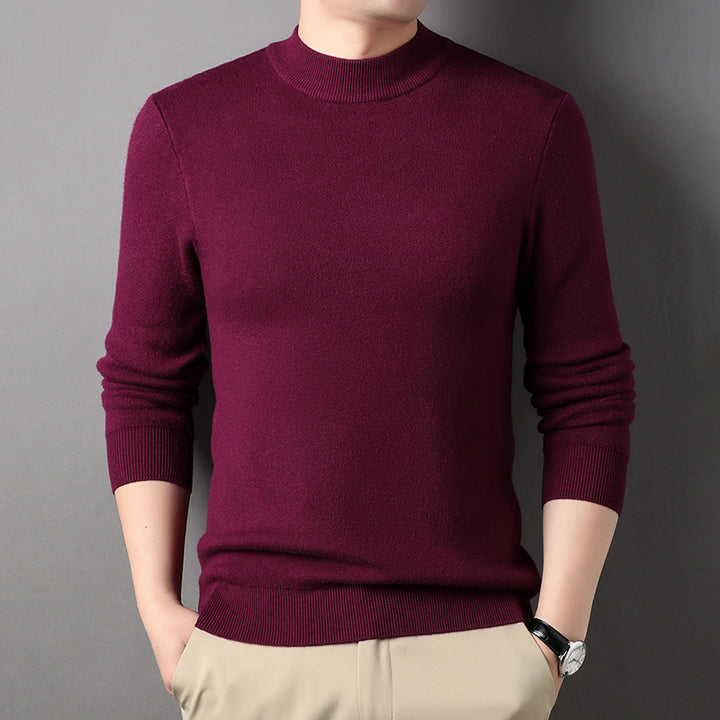 Men's Elegant Knitted Sweater with Modern High Collar Lune London