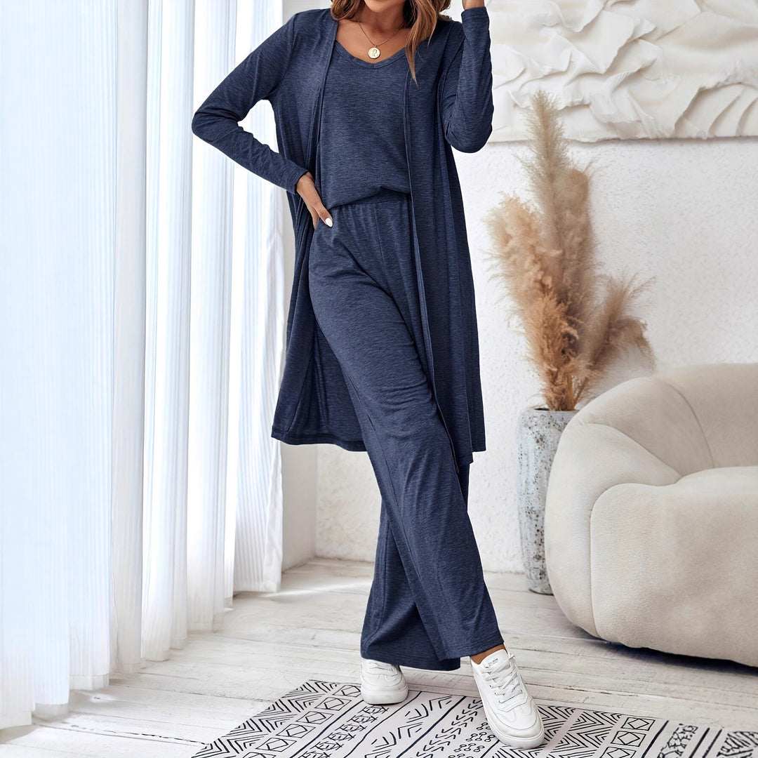 Leisure set for women with soft long sleeve kimono and comfortable pants Lune London