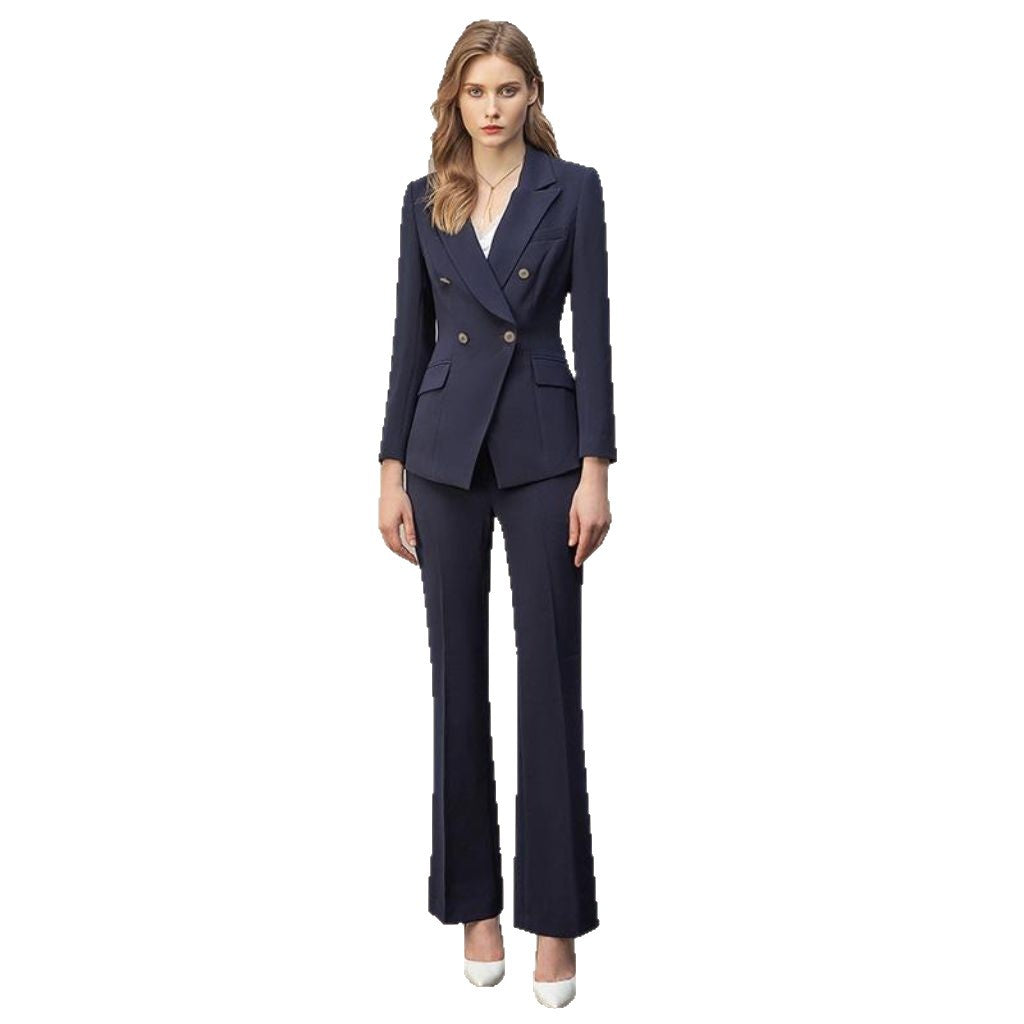 Ensemble de costume élégant pour femmes à double boutonnage Chic & Stil