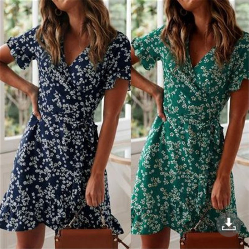 Lune London floral wrap dress for women