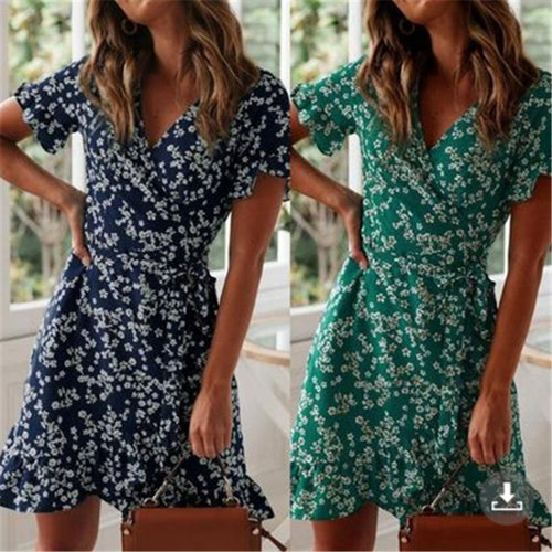 Lune London floral wrap dress for women