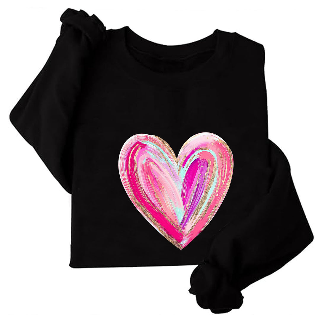 Sweatshirt femme avec design créatif en forme de cœur Chic & Stil