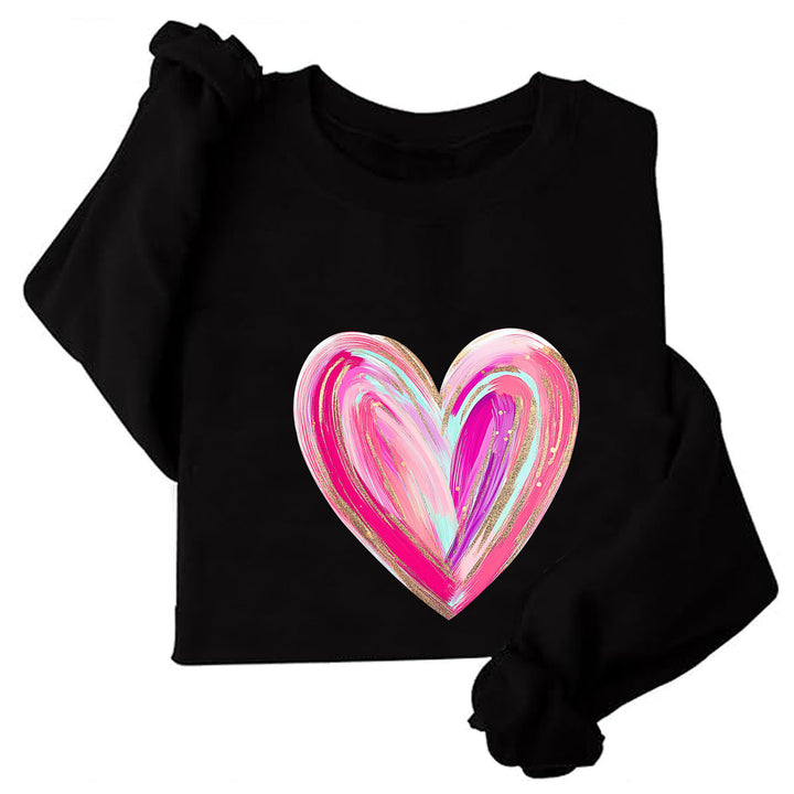 Sweatshirt femme avec design créatif en forme de cœur Chic & Stil