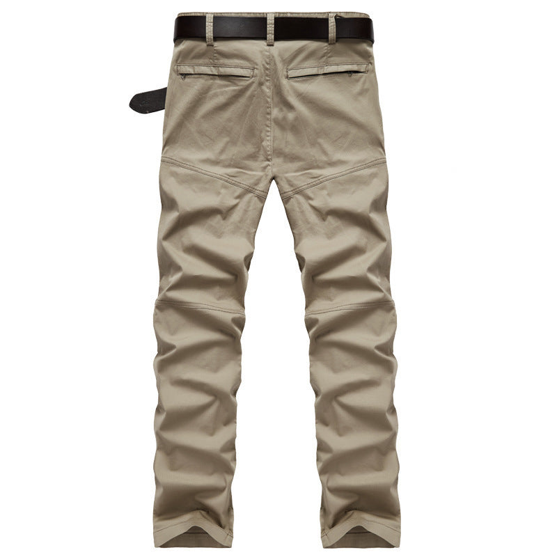 Multifunctional cargo pants for men with sturdy fabric and multiple zipped pockets Lune London
