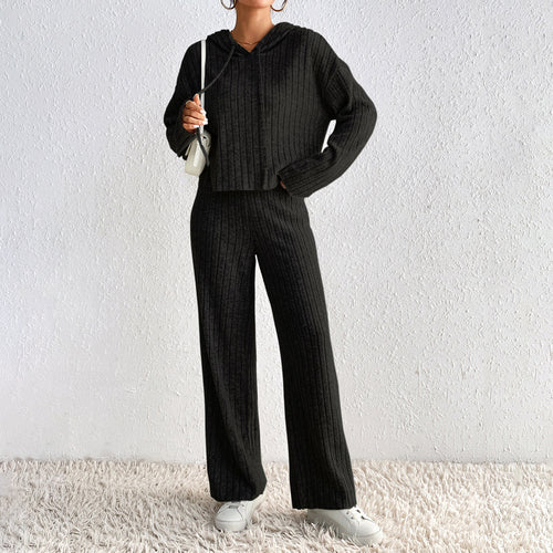 Women's Trendy Loungewear Set with Ribbed Structure Lune London