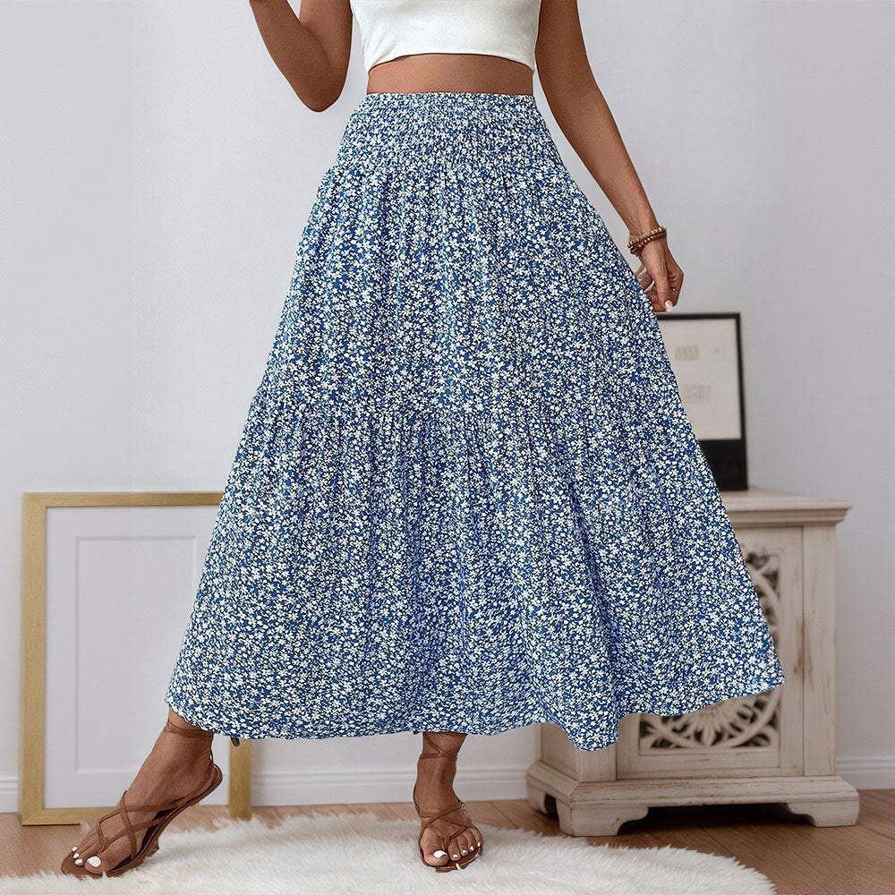 Robe maxi femme avec motifs floraux et taille élastique Chic & Stil