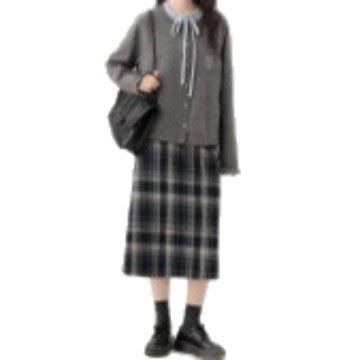 Women's knitted jacket with decorative buttons and high-quality embroidery Lune London