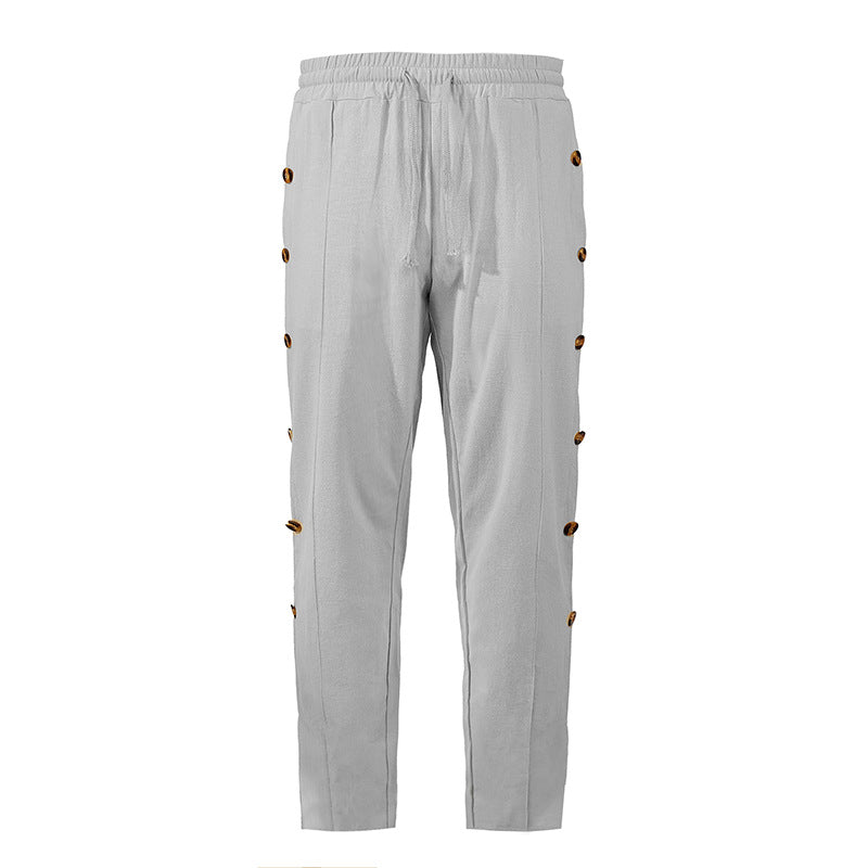Comfortable women's joggers with chic and stylish button details